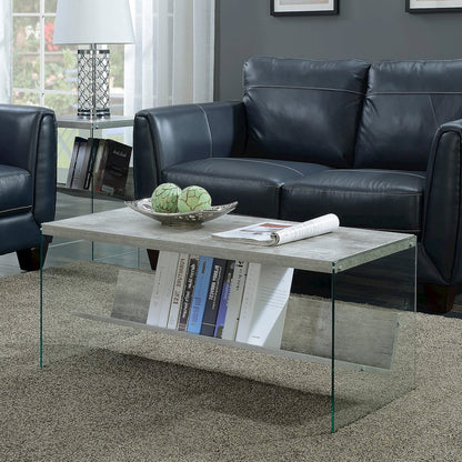 SoHo Glass Coffee Table with Shelf
