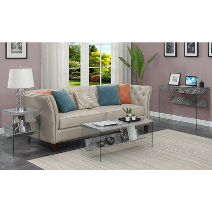 SoHo Glass Coffee Table with Shelf