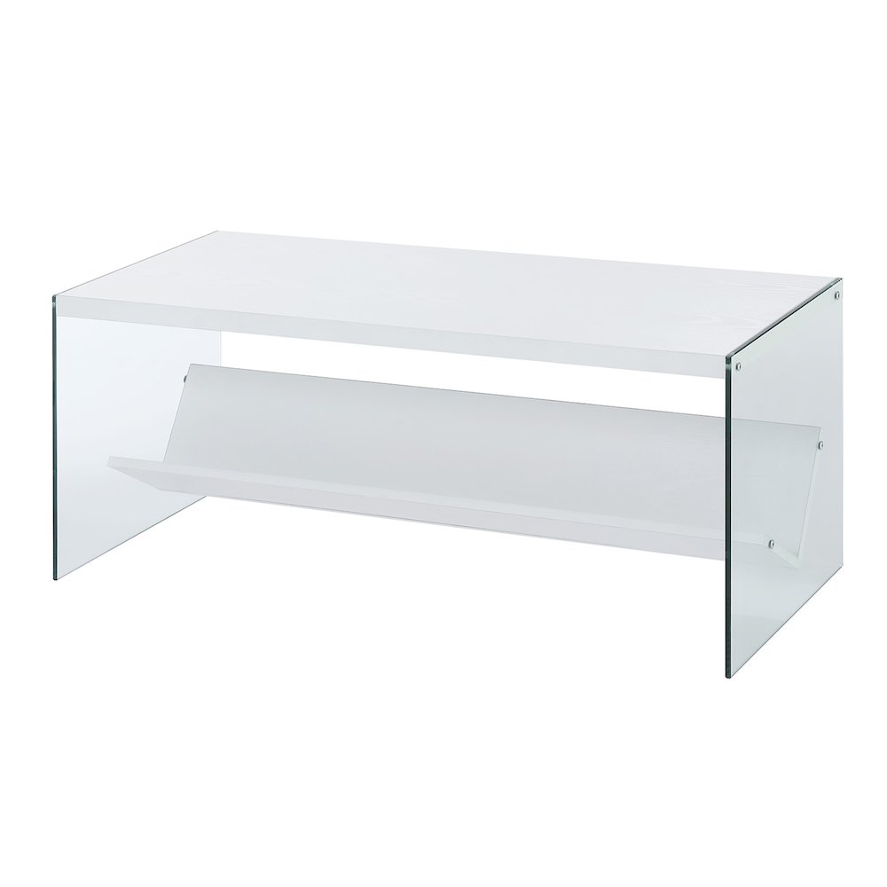 SoHo Glass Coffee Table with Shelf