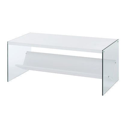 SoHo Glass Coffee Table with Shelf