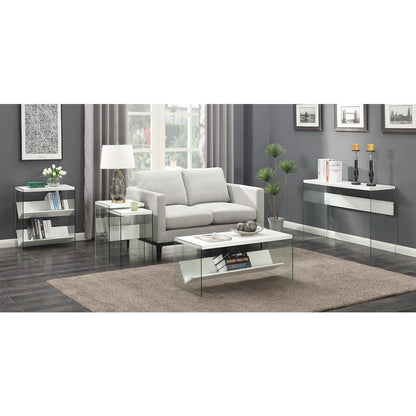 SoHo Glass Coffee Table with Shelf