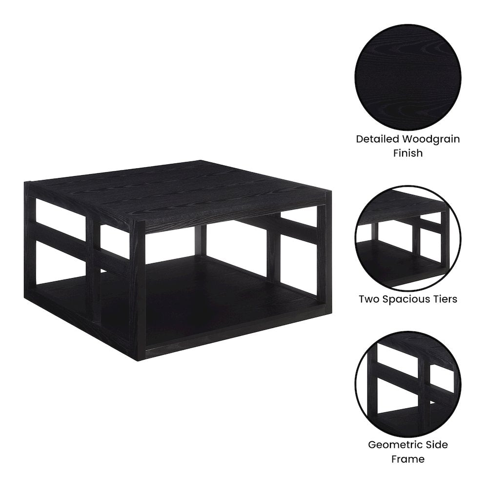 Monterey Square Coffee Table with Shelf