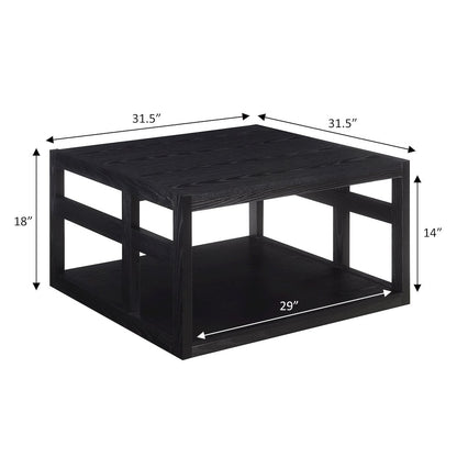 Monterey Square Coffee Table with Shelf