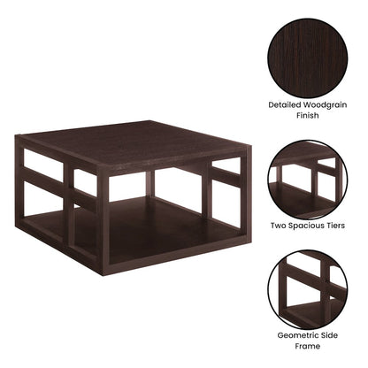 Monterey Square Coffee Table with Shelf