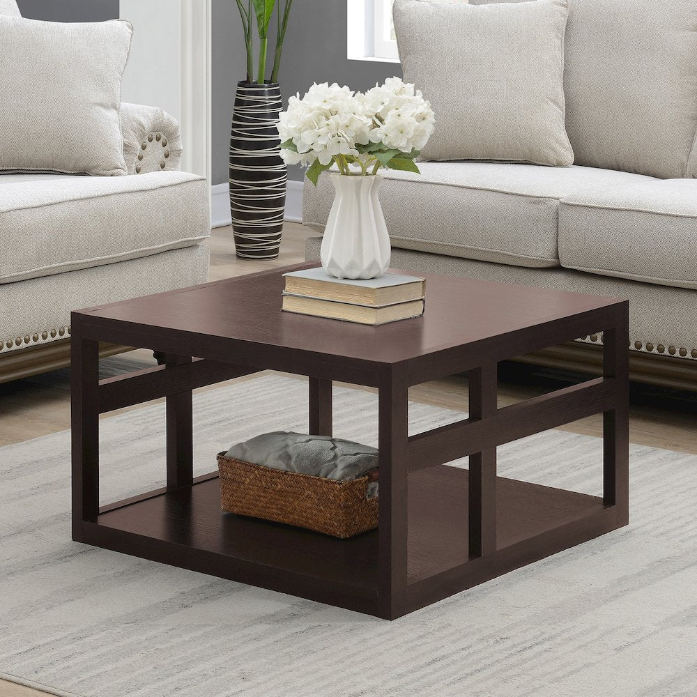 Monterey Square Coffee Table with Shelf
