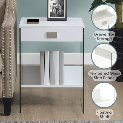 SoHo 1 Drawer End Table with Shelf
