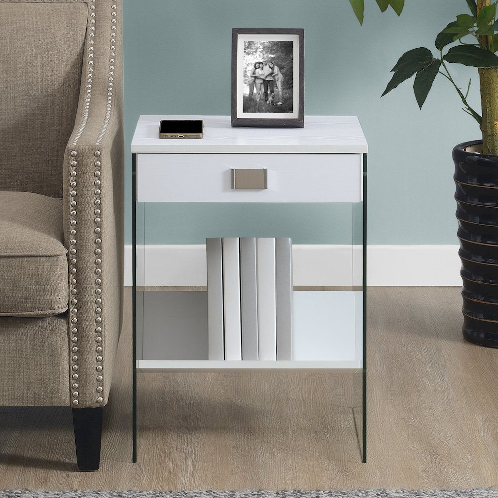 SoHo 1 Drawer End Table with Shelf