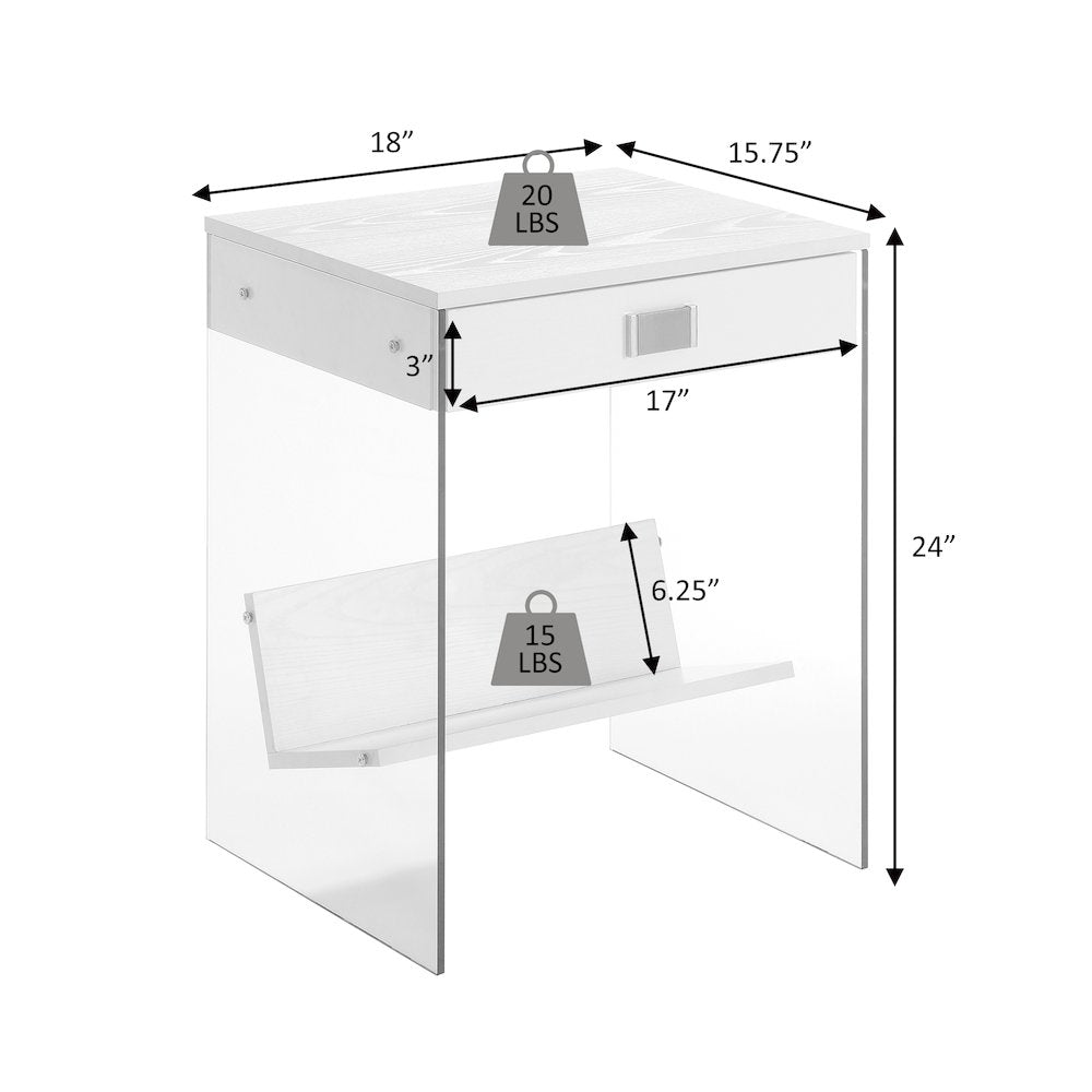 SoHo 1 Drawer End Table with Shelf