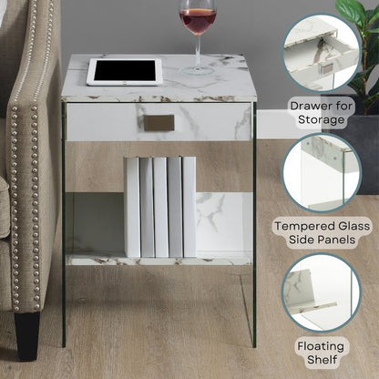 SoHo 1 Drawer End Table with Shelf