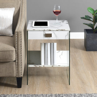 SoHo 1 Drawer End Table with Shelf