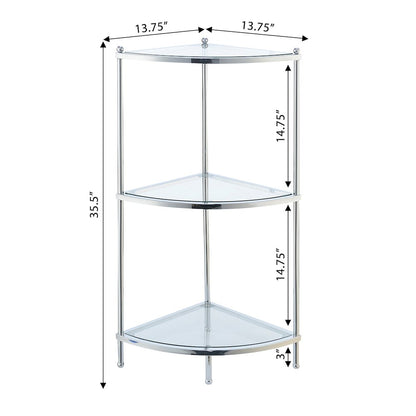 Royal Crest 3 Tier Corner Shelf