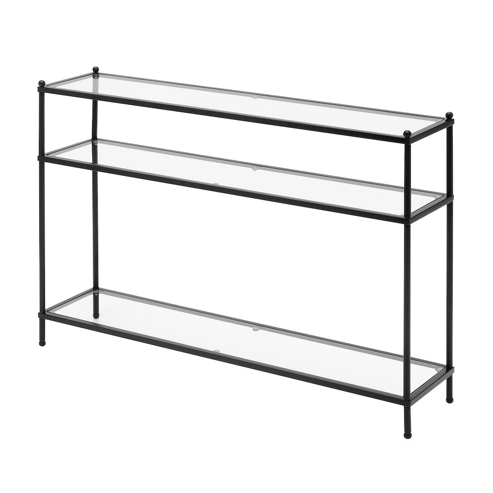 Royal Crest 3 Tier Glass Console Table