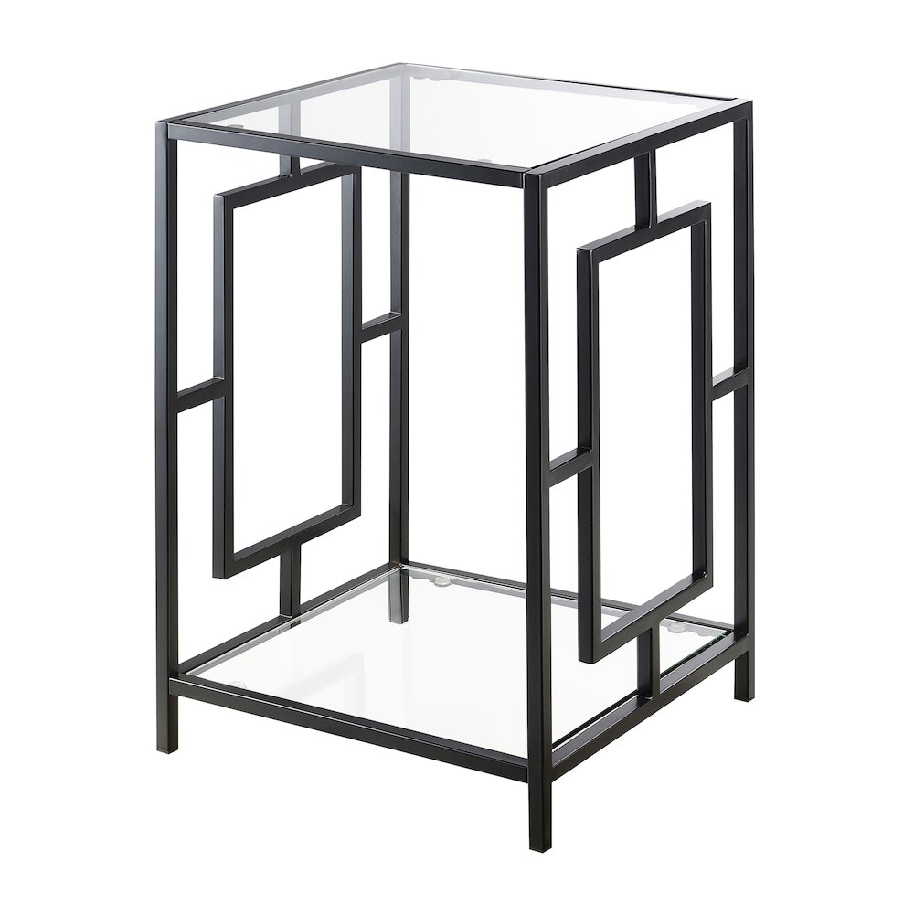 Town Square Metal End Table with Shelf