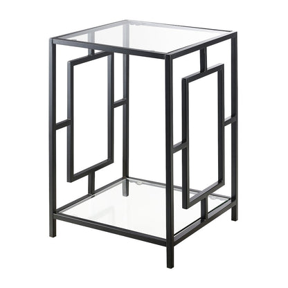 Town Square Metal End Table with Shelf