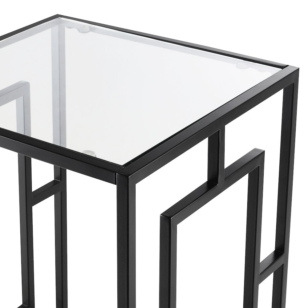 Town Square Metal End Table with Shelf