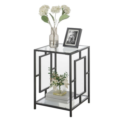 Town Square Metal End Table with Shelf