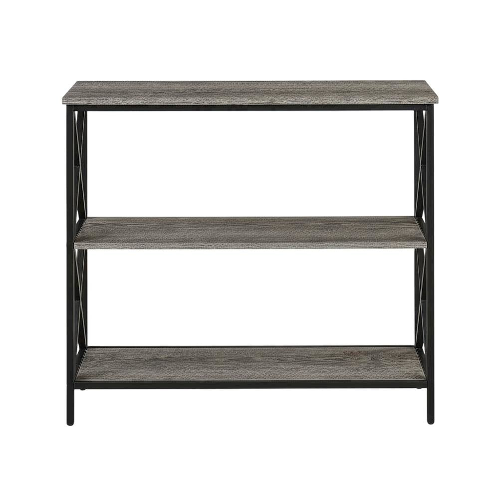 Powder Coated Metal 3-Tier Bookcase with Non-Lead Paint Finish