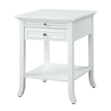 Wooden end table with drawer and slide for living room or bedroom use