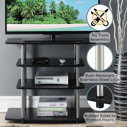 Designs2Go No Tools 37 inch Highboy 4 Tier TV Stand