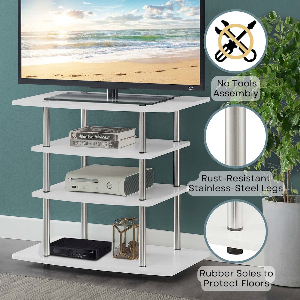 Designs2Go No Tools 37 inch Highboy 4 Tier TV Stand