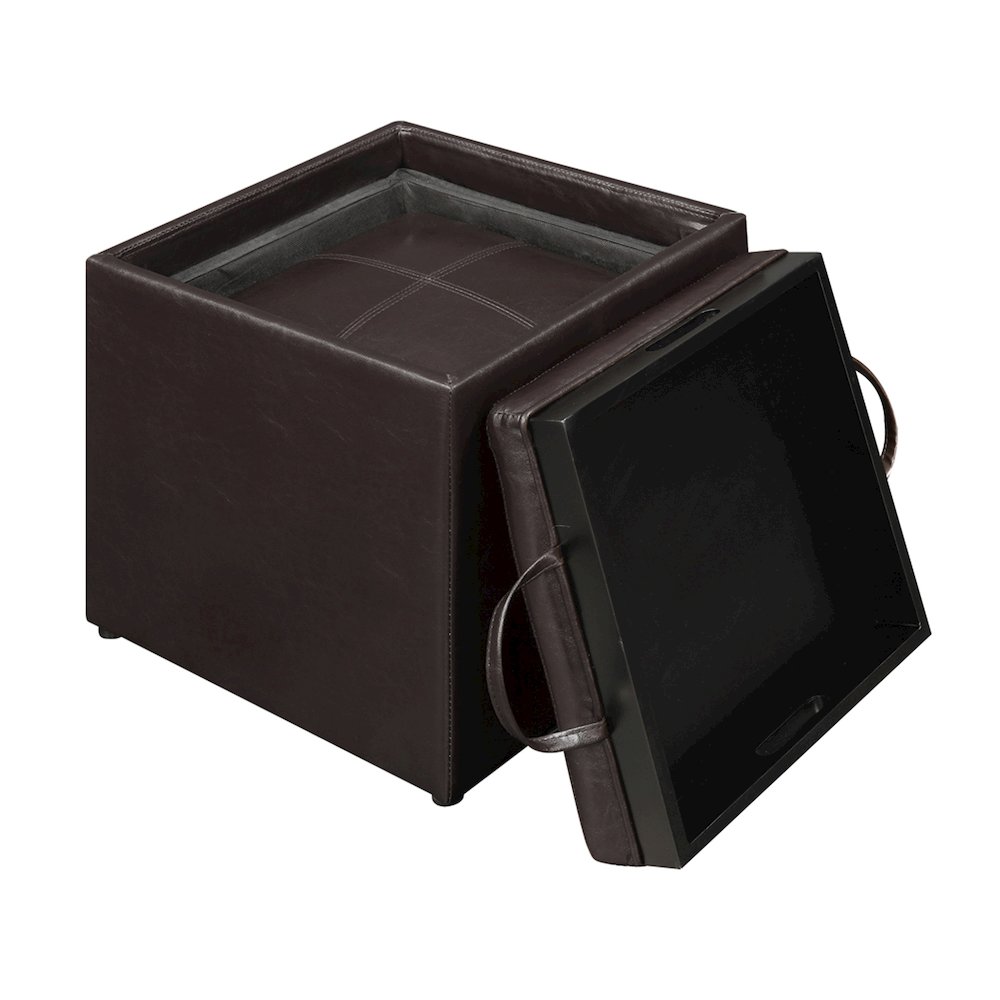 Park Avenue Single Ottoman with Stool and Reversible Tray