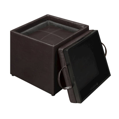 Park Avenue Single Ottoman with Stool and Reversible Tray