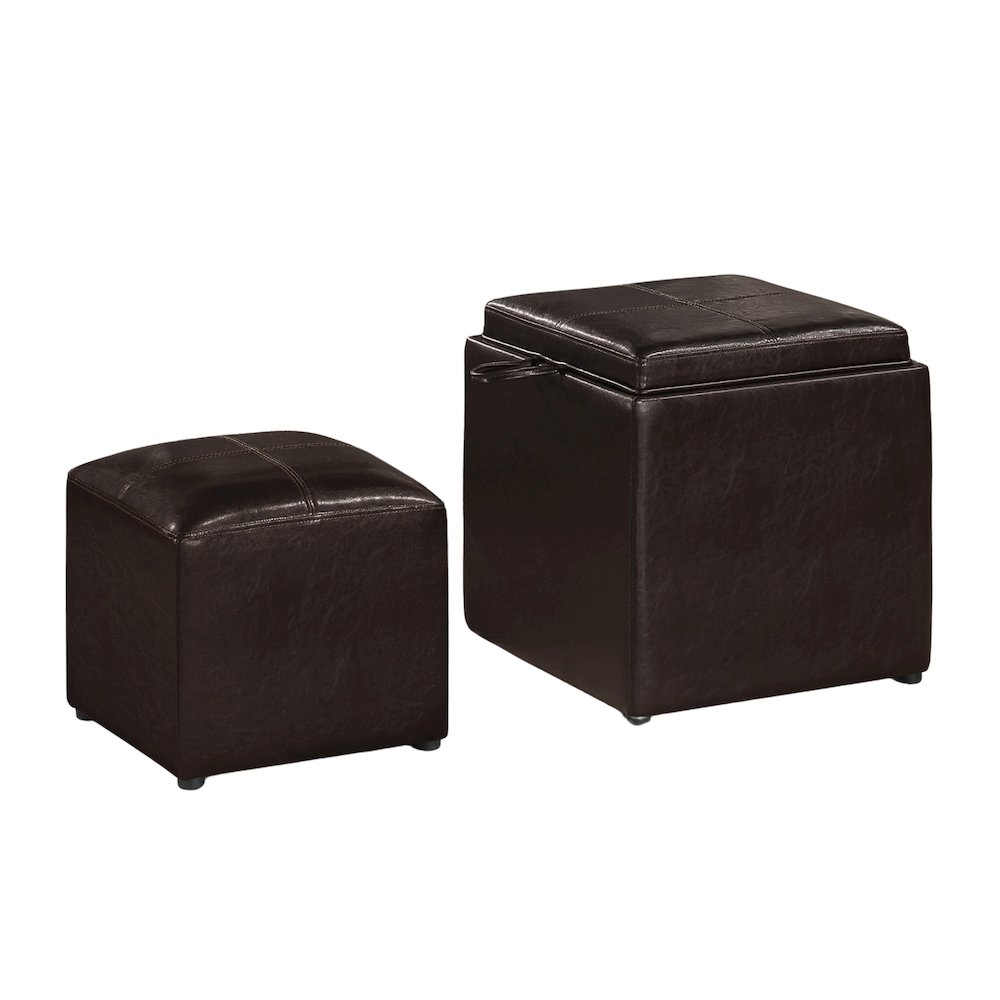 Park Avenue Single Ottoman with Stool and Reversible Tray