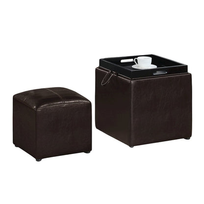 Park Avenue Single Ottoman with Stool and Reversible Tray