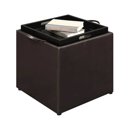 Park Avenue Single Ottoman with Stool and Reversible Tray