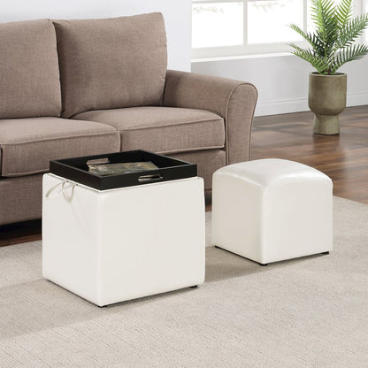 Park Avenue Single Ottoman with Stool and Reversible Tray