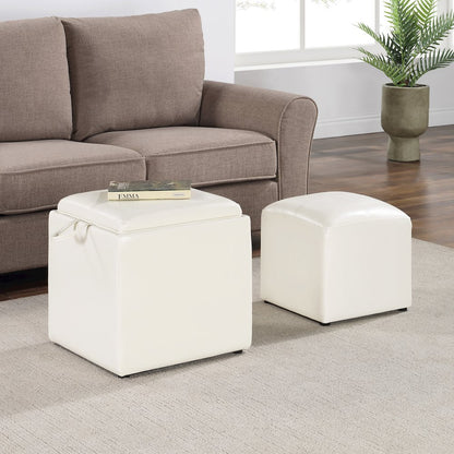 Park Avenue Single Ottoman with Stool and Reversible Tray