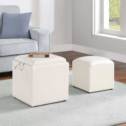 Park Avenue Single Ottoman with Stool and Reversible Tray