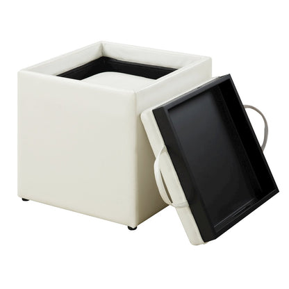 Park Avenue Single Ottoman with Stool and Reversible Tray