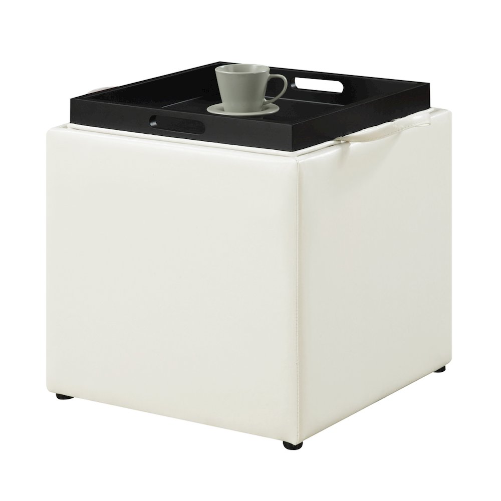 Park Avenue Single Ottoman with Stool and Reversible Tray