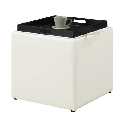 Park Avenue Single Ottoman with Stool and Reversible Tray