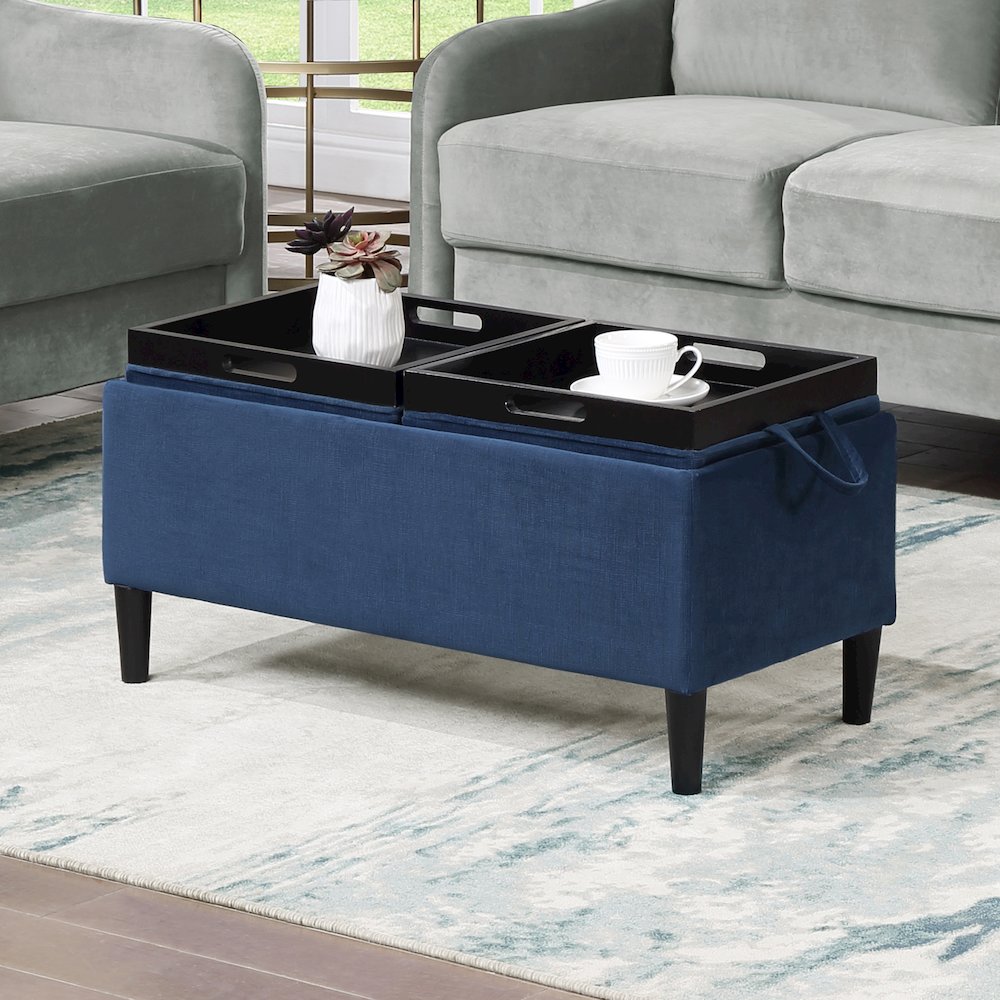Designs4Comfort Magnolia Storage Ottoman with Trays