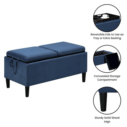Designs4Comfort Magnolia Storage Ottoman with Trays
