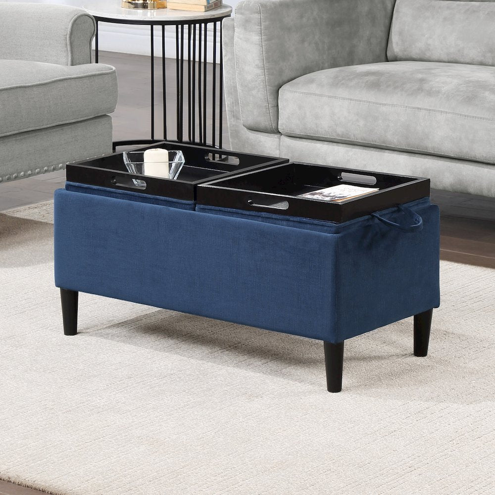Designs4Comfort Magnolia Storage Ottoman with Trays