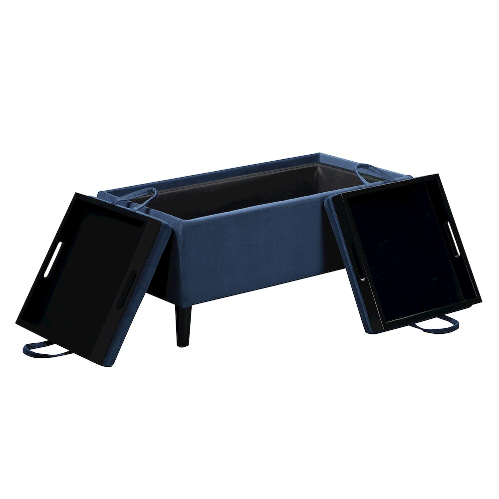 Designs4Comfort Magnolia Storage Ottoman with Trays