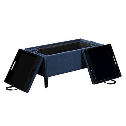 Designs4Comfort Magnolia Storage Ottoman with Trays