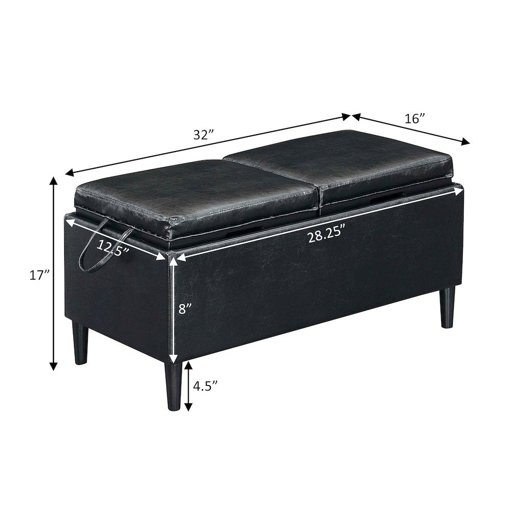 Designs4Comfort Magnolia Storage Ottoman with Trays