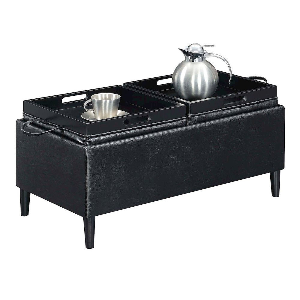Designs4Comfort Magnolia Storage Ottoman with Trays