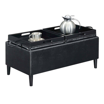 Designs4Comfort Magnolia Storage Ottoman with Trays
