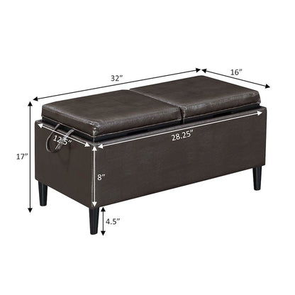 Designs4Comfort Magnolia Storage Ottoman with Trays
