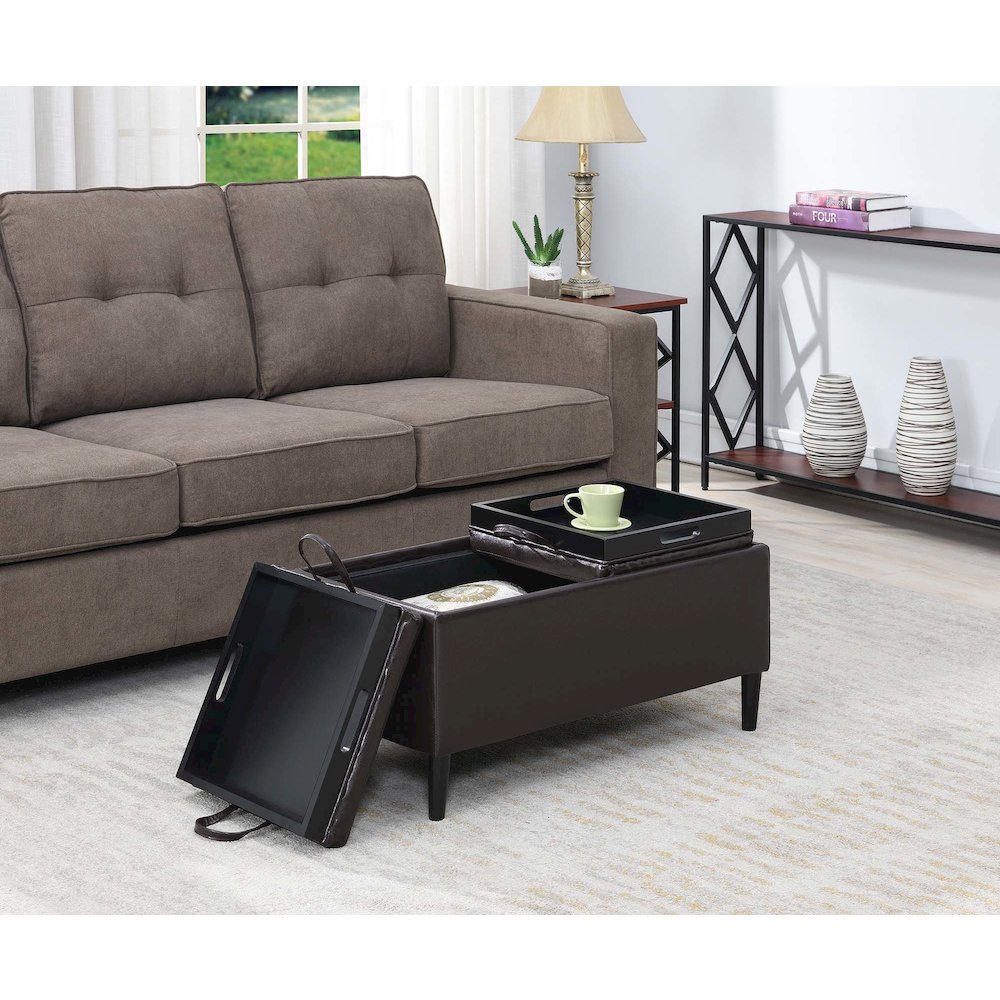 Designs4Comfort Magnolia Storage Ottoman with Trays