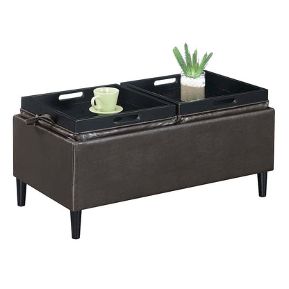Designs4Comfort Magnolia Storage Ottoman with Trays