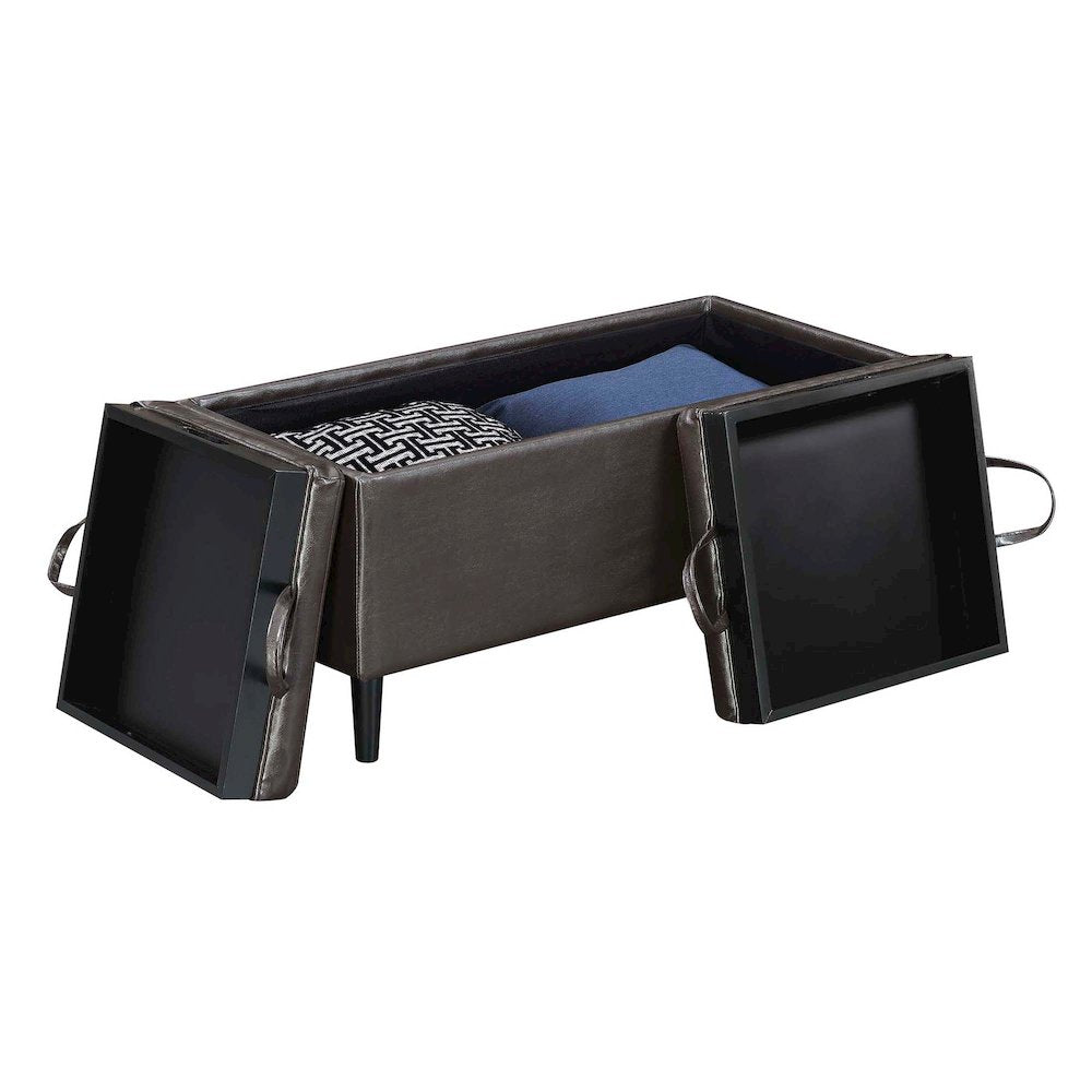 Designs4Comfort Magnolia Storage Ottoman with Trays