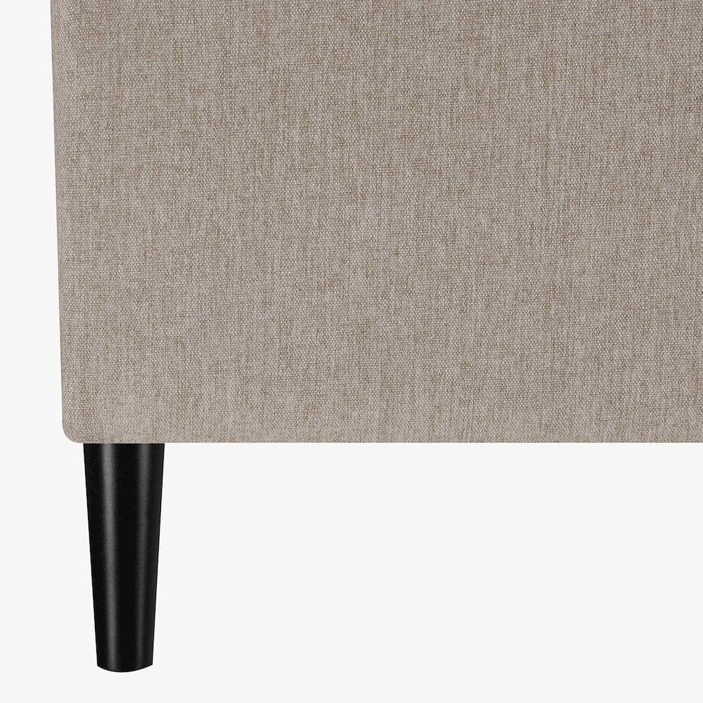 Designs4Comfort Magnolia Storage Ottoman with Reversible Trays, Soft Beige Fabric