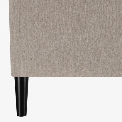 Designs4Comfort Magnolia Storage Ottoman with Reversible Trays, Soft Beige Fabric