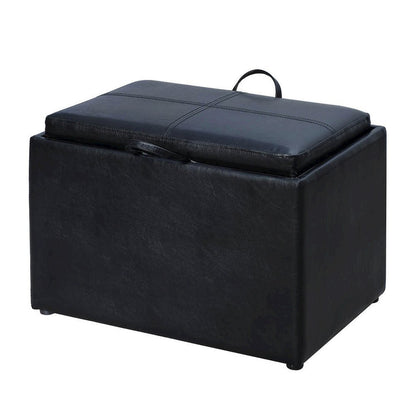 Accent Storage Ottoman with Reversible Tray